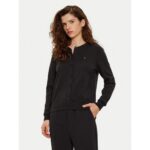 Th Ww0ww42370 Co Jersey Stıtch Ls C-nk Cardı Kadın Sweaters - SİYAH