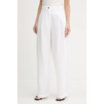 Th Ww0ww45780 Tencel Lınen Wıde Leg Kadın Pantolon - BEYAZ