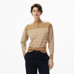 Th Ww0ww47467 Co Jersey Gold Btn Mock-nk Kadın Sweaters - AÇIK KAHVE
