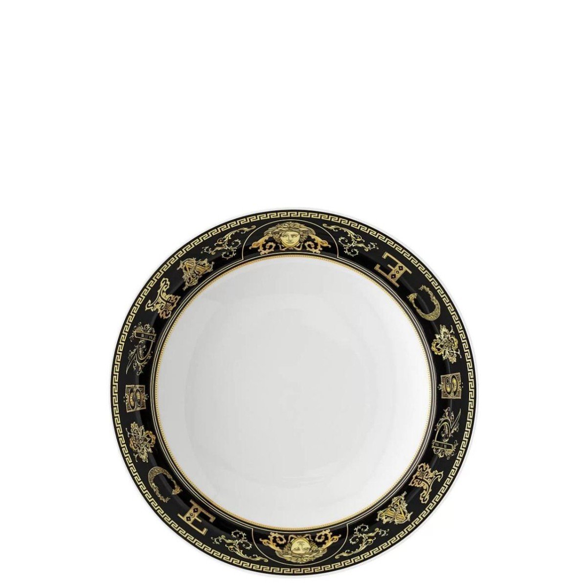 Versace 19335-403729-10322 Versace Virtus Gala Black Çukur Tabak 22cm - SİYAH - Görsel 1