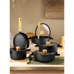 Matilda 9 Parça Alüminyum Döküm Tencere Siyah – STANDART