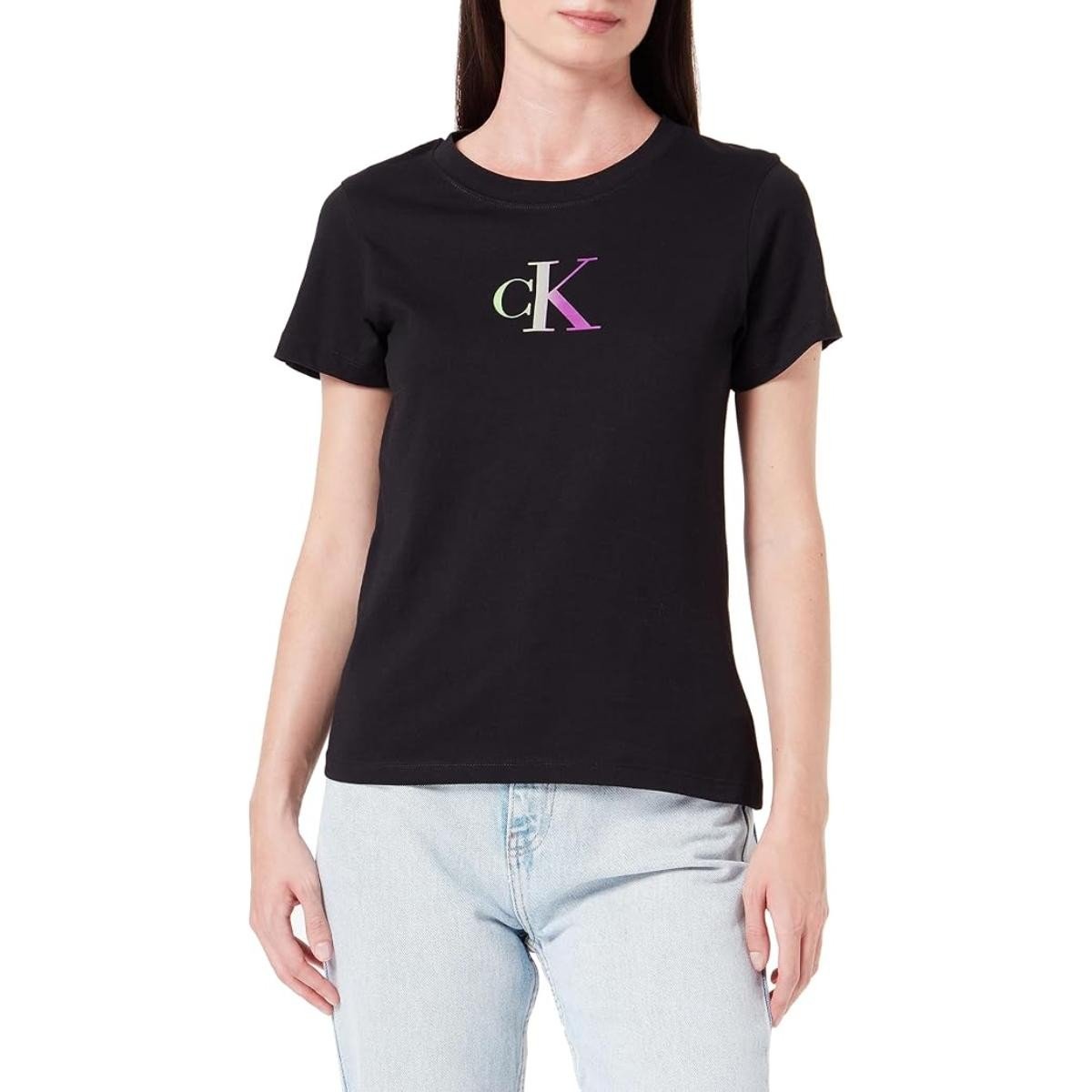 148553-0-ck-j20j222343-gradient-ck-tee-kadin-tshirt-015191ec3cfa Ck J20j222343 Gradıent Ck Tee Kadın Tshırt – SİYAH - Görsel 1