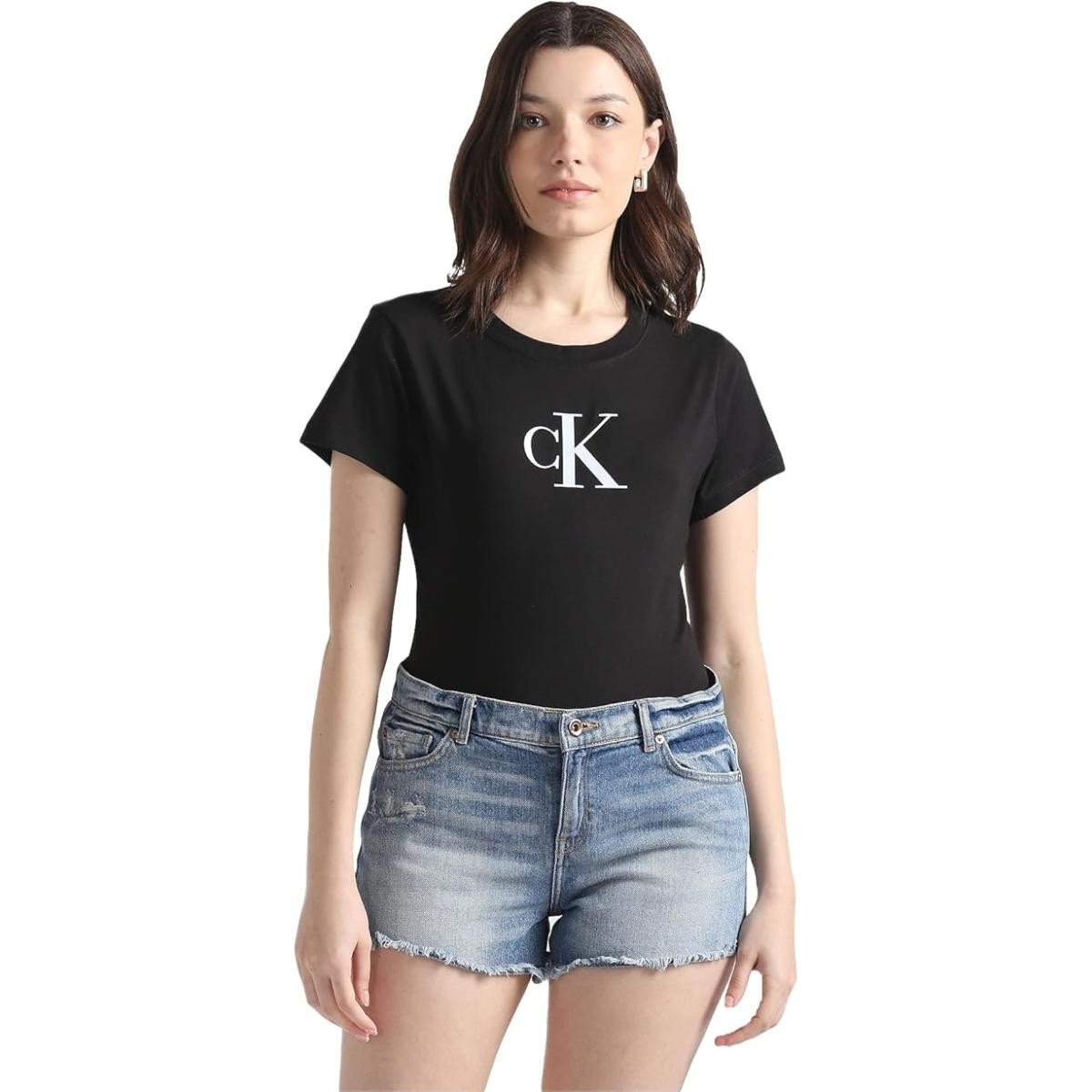 148559-0-ck-j20j222343-gradient-ck-tee-kadin-tshirt-015191ec3cfa Ck J20j222343 Gradıent Ck Tee Kadın Tshırt – SİYAH-BEYAZ - Görsel 1