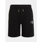 Ck Iu0ıu00578 Monogram Relaxed Unısex Çocuk Şort – SİYAH - Görsel 7