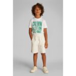 Ck Ib0ıb02433 Color Block Relaxed Erkek Çocuk Şort – KREM