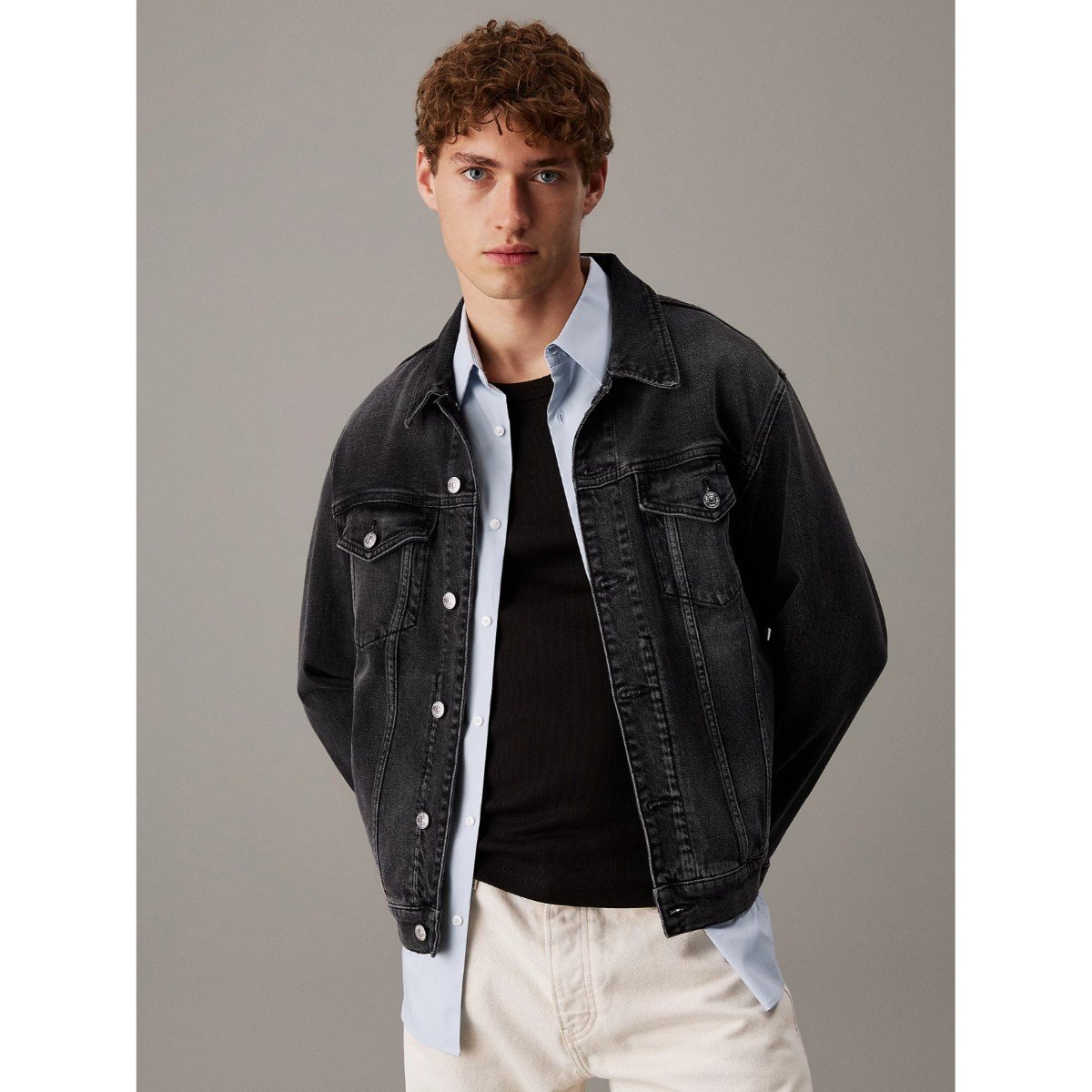 151912-0-ck-j30j327589-slim-denim-erkek-ceket-014715385c31 Ck J30j327589 Slım Denım Erkek Ceket – SİYAH - Görsel 1