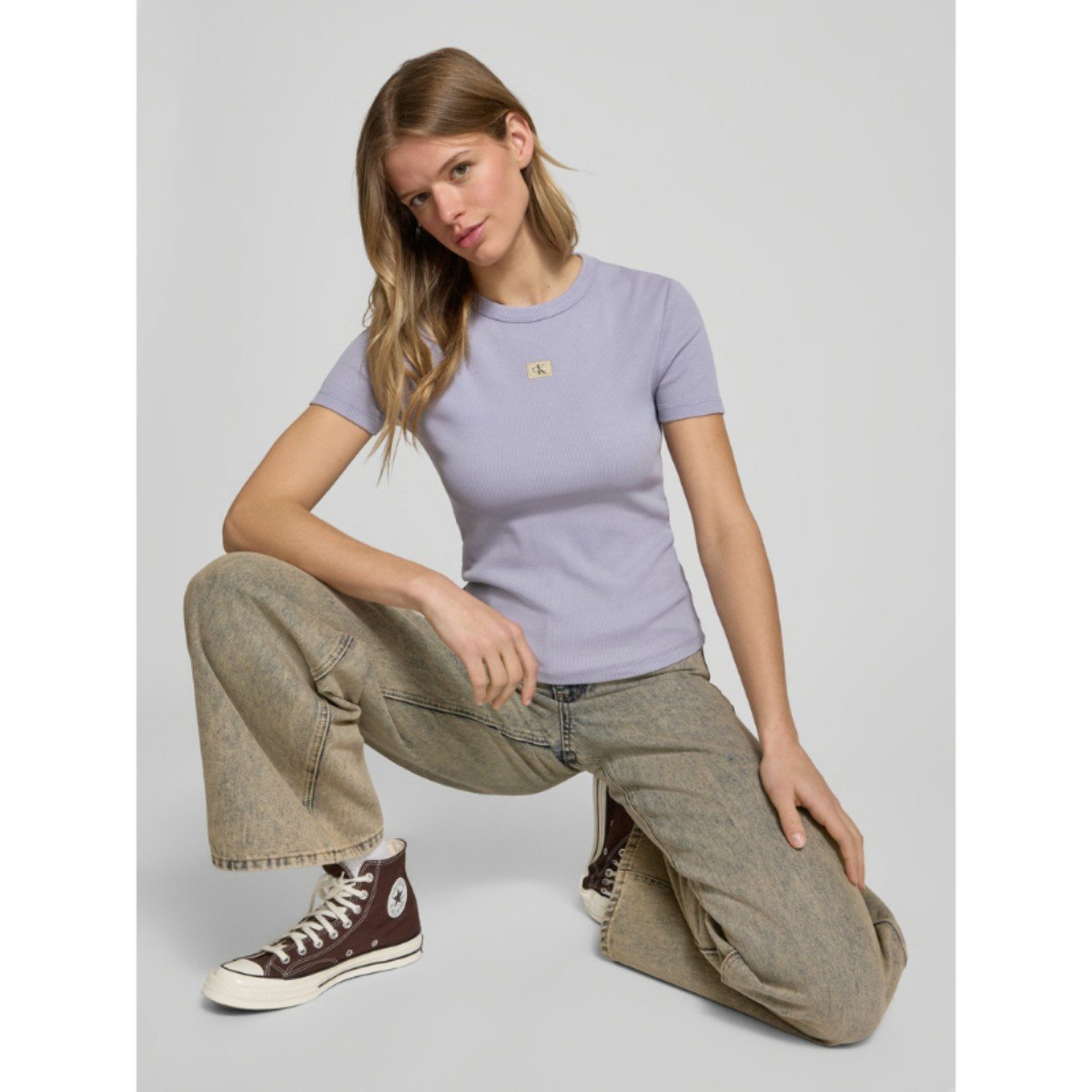 152435-0-ck-j20j225244-washed-woven-label-rib-fit-tee-kadin-tshirt-01f35ffe0aef Ck J20j225244 Washed Woven Label Rıb Fıt Tee Kadın Tshırt – MOR - Görsel 1