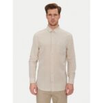 Ck K10k114488 Lınen Cotton Regular L/s Erkek Gömlek – GRİ