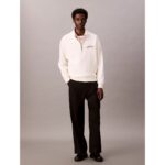 Ck Lv04rc227g Premıum Terry Chaın Stıtch Qtr Z Erkek Sweatshirt – BEYAZ