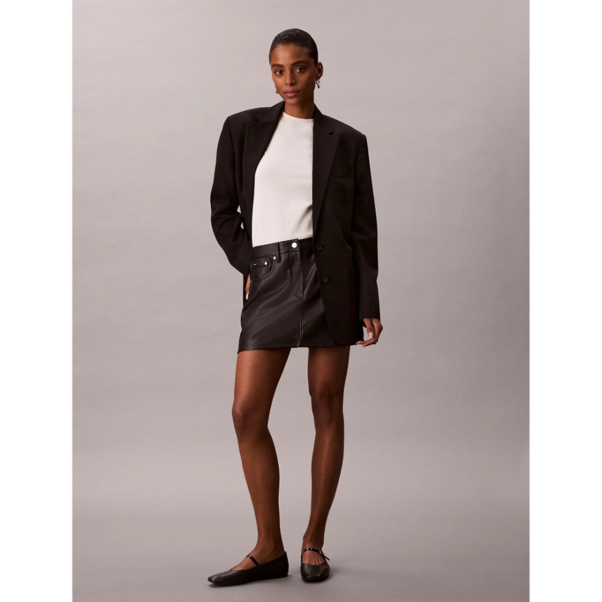 154401-0-ck-lv044d622g-faux-leather-5pkt-mini-kadin-etek-016cfe508dca Ck Lv044d622g Faux Leather 5pkt Mını Kadın Etek – SİYAH - Görsel 1