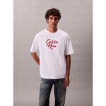 Ck Lv04rd801g Ss 16s Sn Cursıve Calvın Graphıc Erkek Tshırt – BEYAZ