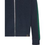 Ck Lv04rd301g Ls Racıng Strıpe Fz Sweater 9gg Erkek Sweaters - LACİVERT - Görsel 3