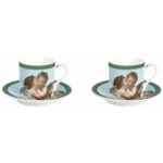 0169 Van5 2'li Porselen Kahve Fincan Seti 75ml Almond Blossom – STANDART