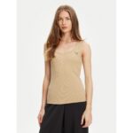 Guess V4yp06k8rt2 Colette Rıb Tank Kadın Bluz – BEJ