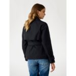 Guess W5yl01whdf1 Raphaelle Crop Kadın Trençkot – SİYAH - Görsel 3