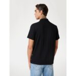 Guess M5yp19kcwm2 Ss Axel Rıb Polo Erkek Bluz – SİYAH - Görsel 3