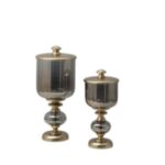 1xp-223527bc Black Chrome Büyük Ayaklı Kavanoz 19x43,5cm – STANDART