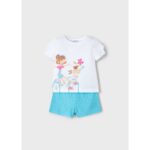 Mayoral 3211 Kız Çocuk Şort Takımı – BEYAZ