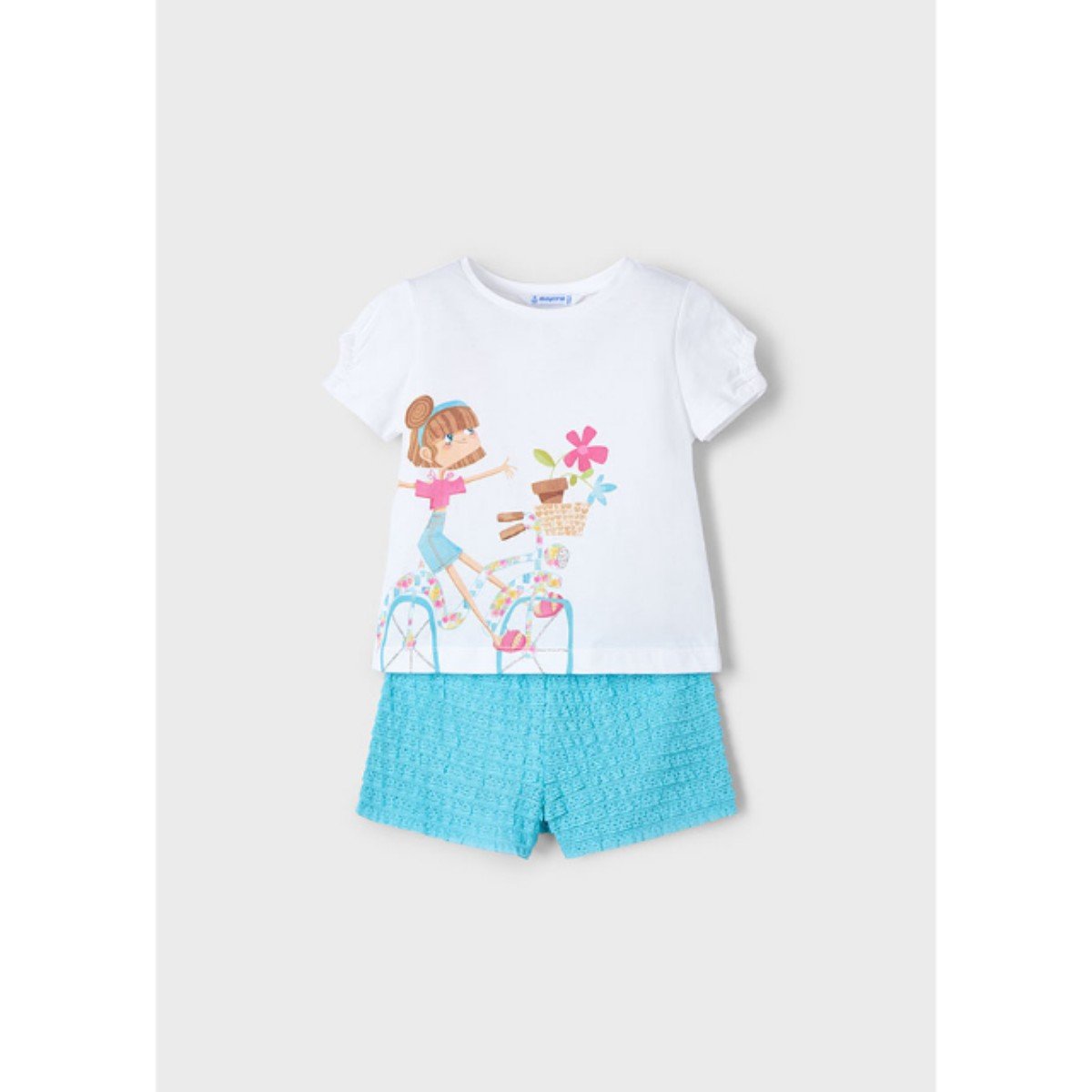 162677-0-mayoral-3211-kiz-cocuk-sort-takimi-014715385c31 Mayoral 3211 Kız Çocuk Şort Takımı – BEYAZ - Görsel 1