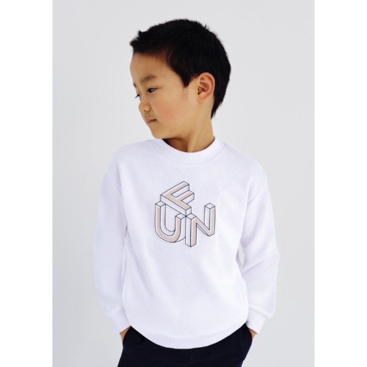 162956-0-mayoral-3415-erkek-cocuk-kazak-014715385c31 Mayoral 3415 Erkek Çocuk Kazak – BEYAZ - Görsel 1