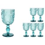 P352.380700 Kuş Dekorlu 6lı Kadeh 8x17cm Mavi – STANDART