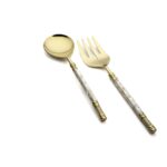 P327.801665 Perly 2li Salata Servis Takımı Altın – STANDART