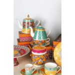 Lyhd 584 Eliana Bone Porselen Karışık Desenli Tek Kişilik Demlik&fincan Seti - STANDART - Görsel 3