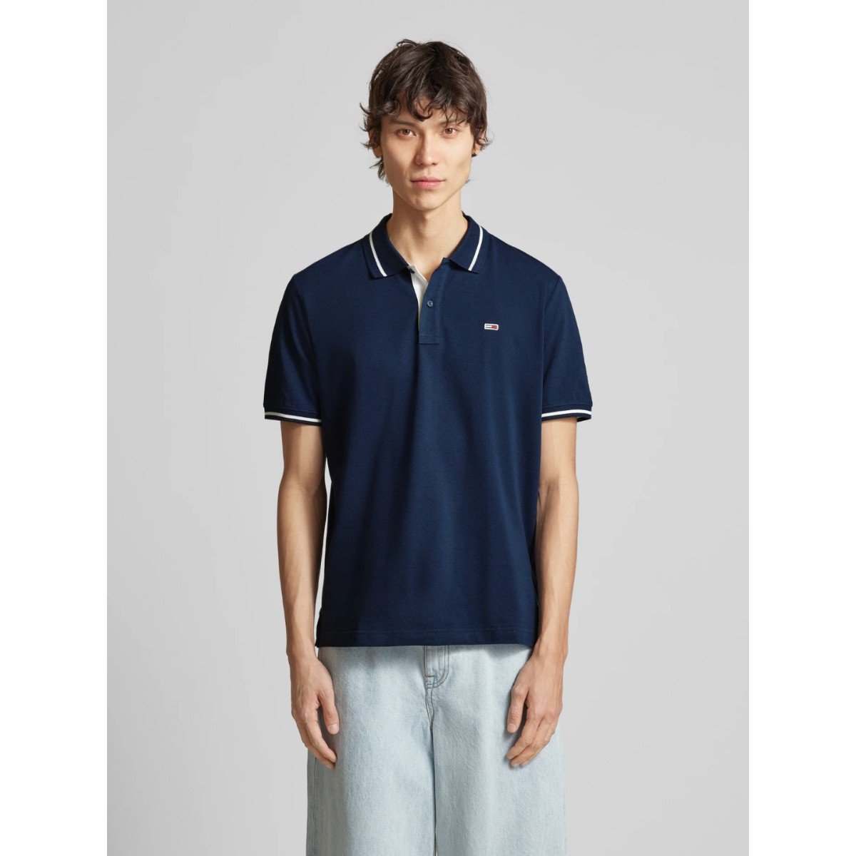 167515-0-th-dm0dm20745-tjm-reg-tipped-erkek-tshirt-014715385c31 Th Dm0dm20745 Tjm Reg Tıpped Erkek Tshırt – LACİVERT - Görsel 1