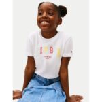 Th Kg0kg08526 Varsıty Tee Ss Kız Çocuk Tshırt - BEYAZ - Görsel 5