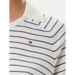 Th Ww0ww45694 Co Jersey Stch Polo V-nk S/s Kadın Sweaters – BEYAZ - Görsel 5
