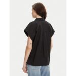 Th Ww0ww45897 Poplın Sleeveless Relaxed Kadın Gömlek – SİYAH - Görsel 3