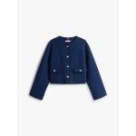 Th Ww0ww47446 Df Wool Blend Reg Lady Kadın Ceket – LACİVERT - Görsel 5