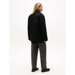 Th Ww0ww47479 Df Wool Blend Reg Peacoat Kadın Mont - SİYAH - Görsel 4