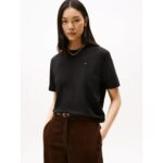 Th Ww0ww47458 Modern Interlock Boxy Ss Tee Kadın Tshırt – SİYAH